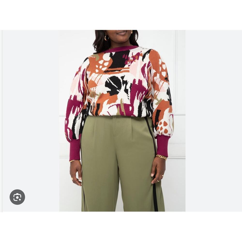 eloquii elements puff sleeve sweater